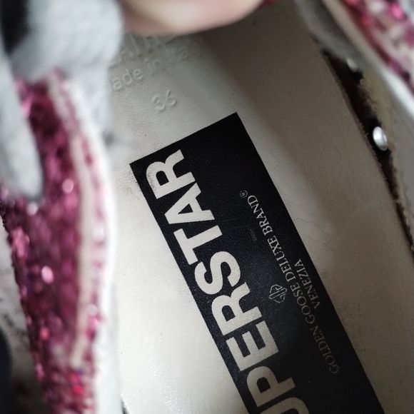 Golden Goose Pink Glitter Sneakers 5.5 - Picture 6 of 11